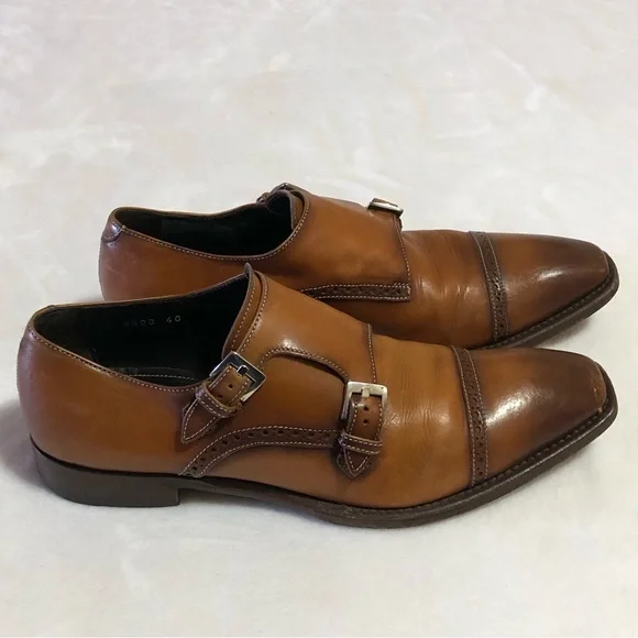 Quality Italian Handmade Double Monk Strap Shoes • Men’s Sz 40 The Poitier Double Monk Strap - Nero Black – Paul Evans main image 3